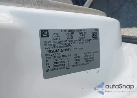 2011 Chevrolet Silverado 2500Hd Work Truck z USA, uszkodzony, nr VIN 1GC2KVCG4BZ243463